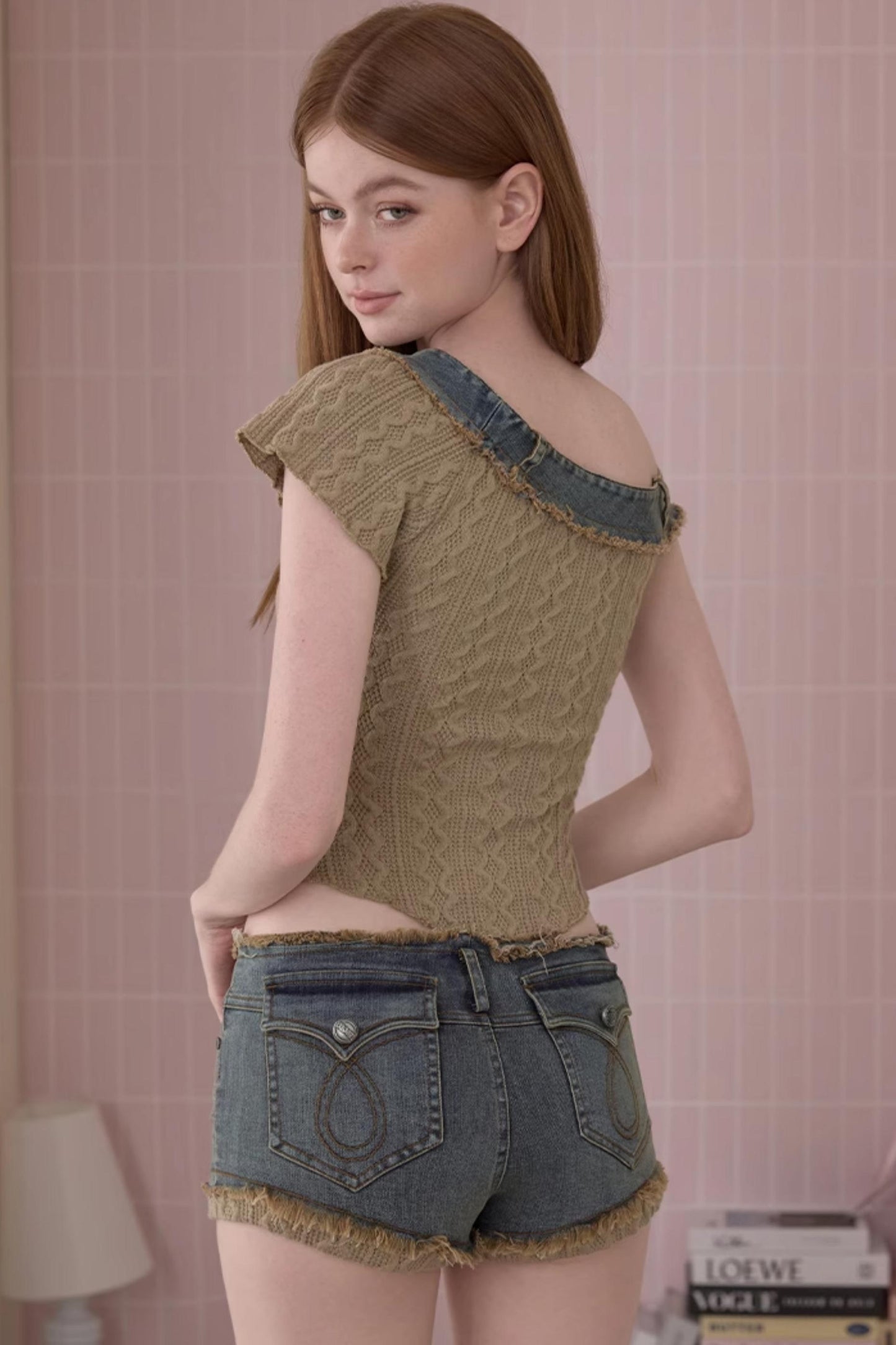 Distressed Denim Shorts