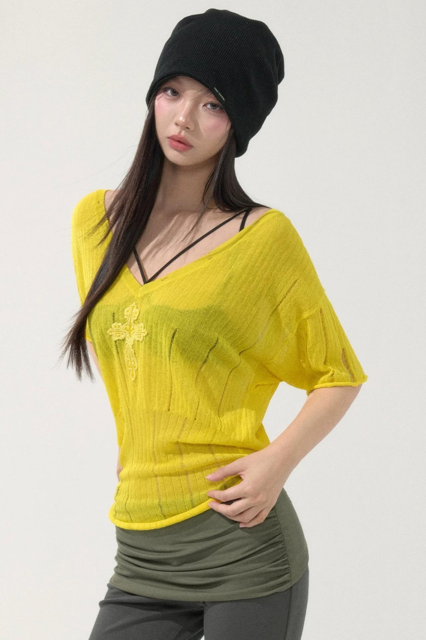 Batwing Sleeve Knit Top