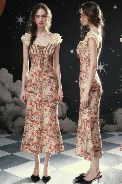 French Lace Floral Dress Set-Up