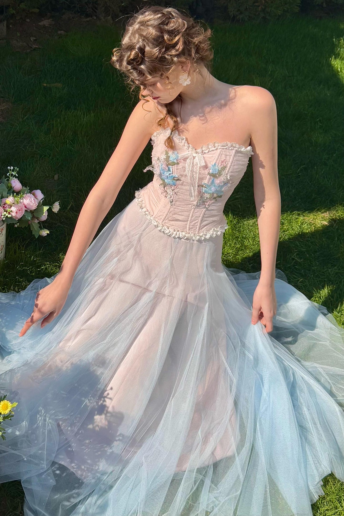 Blue Lily Bustier Set-Up