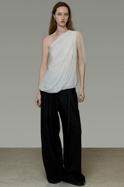 Asymmetrical Ribbon Top