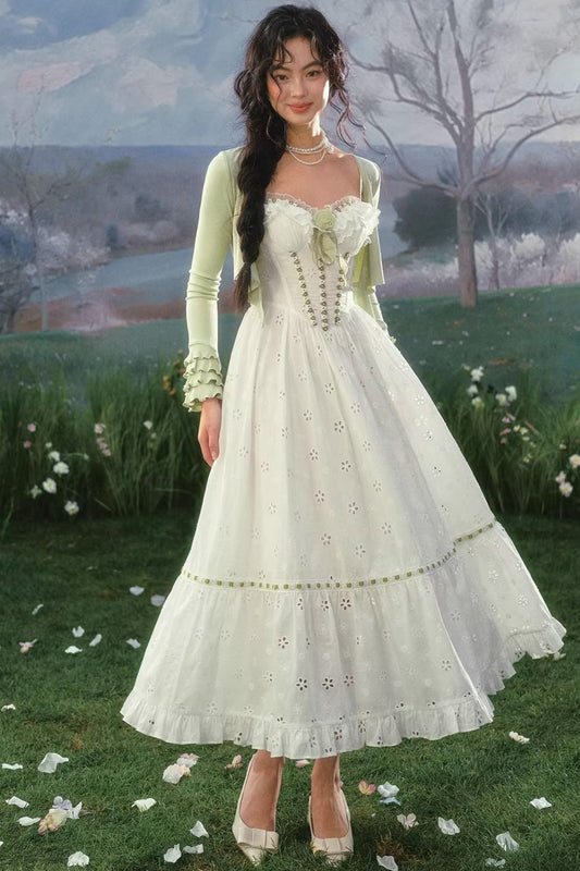 French Pastoral Floral Dress Set-Up