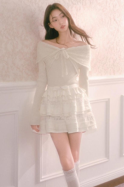 One-Shoulder Knit Top