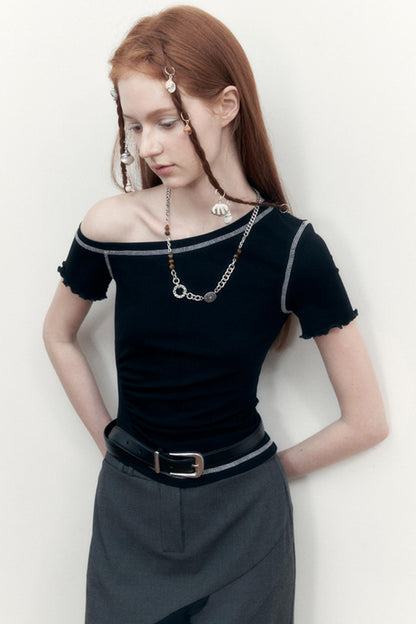 Shoulder Wood Ear Tee