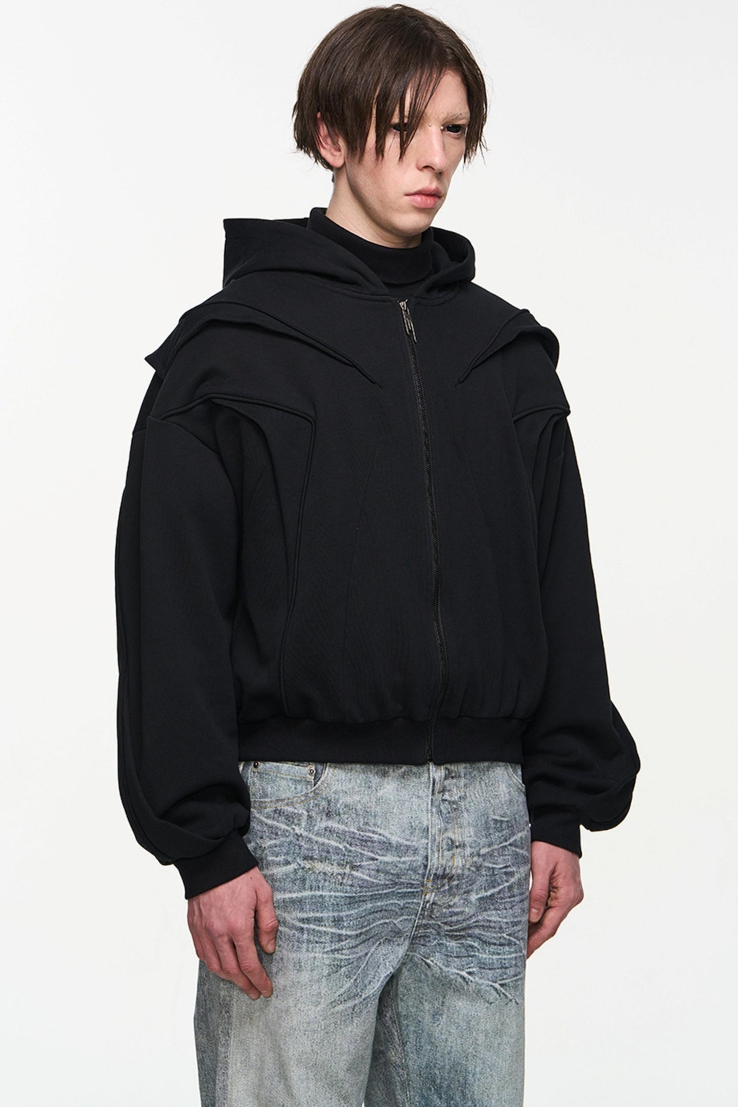 Layered Hoodie Jacket
