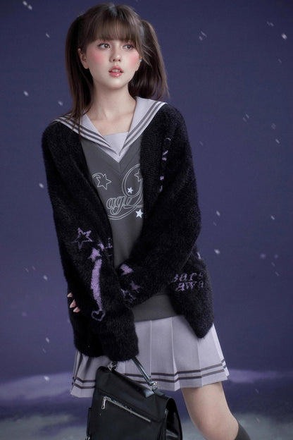 Oxygen Gray-Purple Sailor Dress