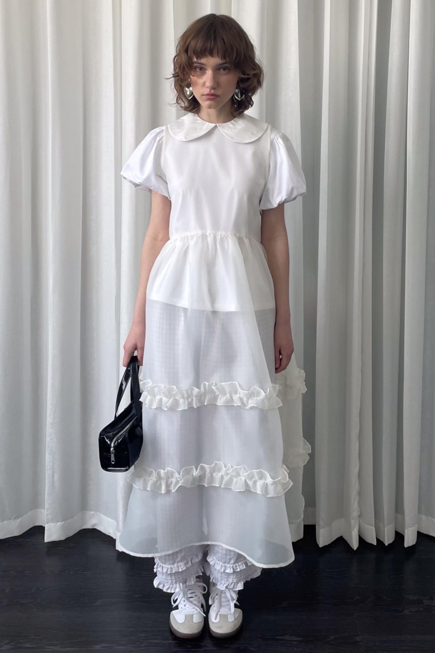 Lace Plaid Loose Fit Pants