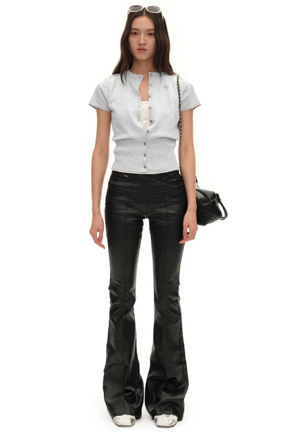 Merino Wool Flutter Sleeve Top