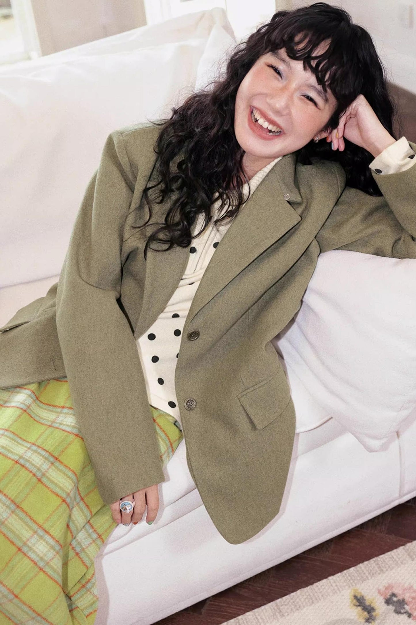 Casual Moss Woolen Suit Jacket