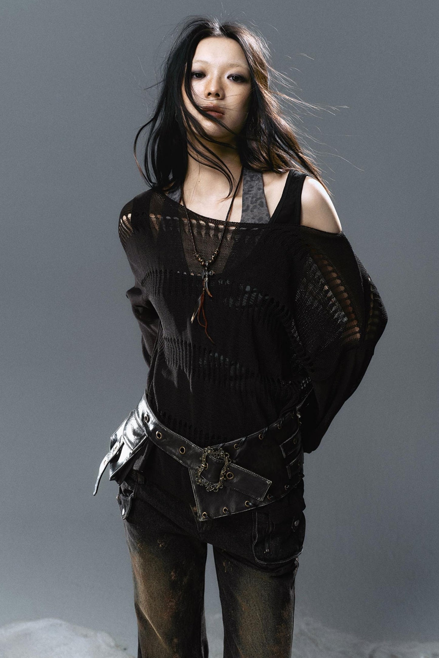 Linen Knit Cover-Up Top