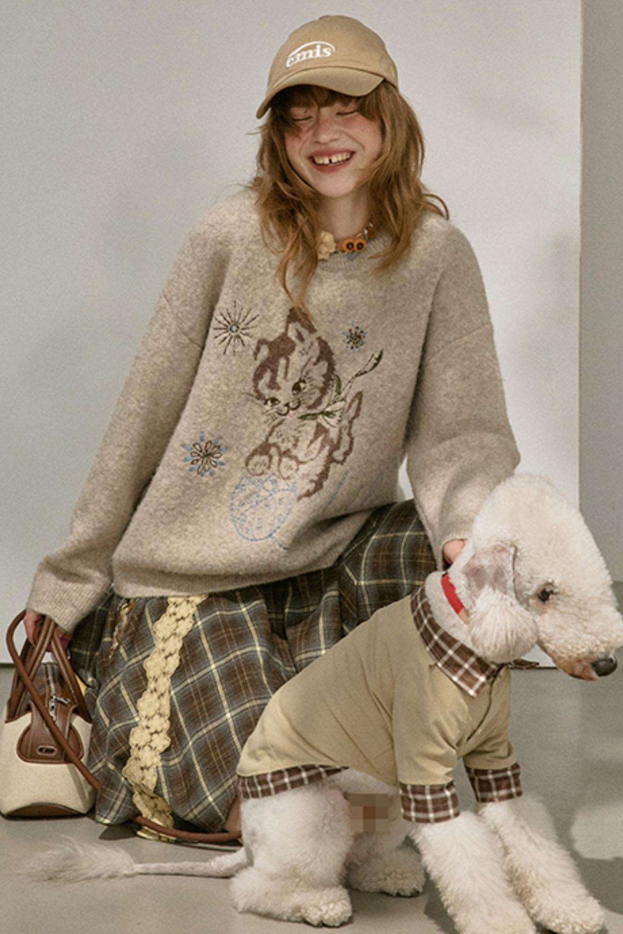 Kitten Knitted Sweater Top