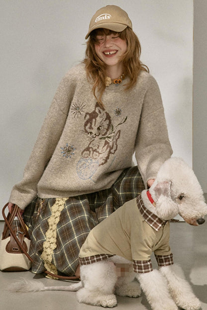 Kitten Knitted Sweater Top