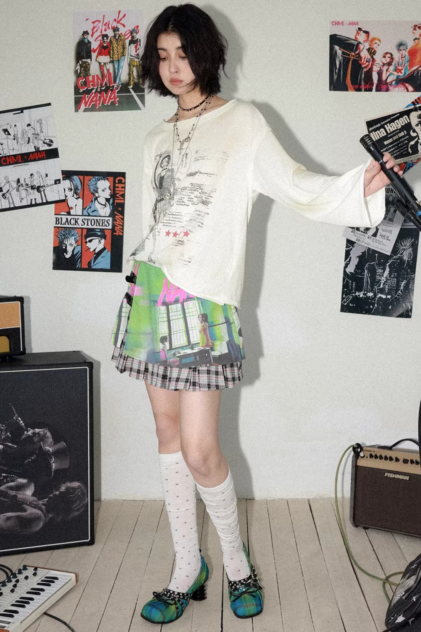 Vintage Distressed Printed Top