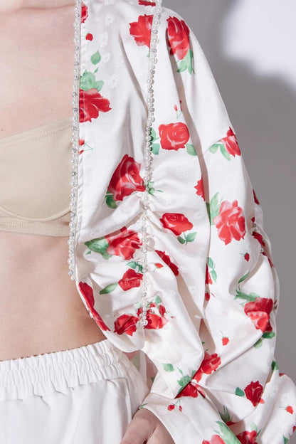 Deconstructed Rose Beaded Jacket