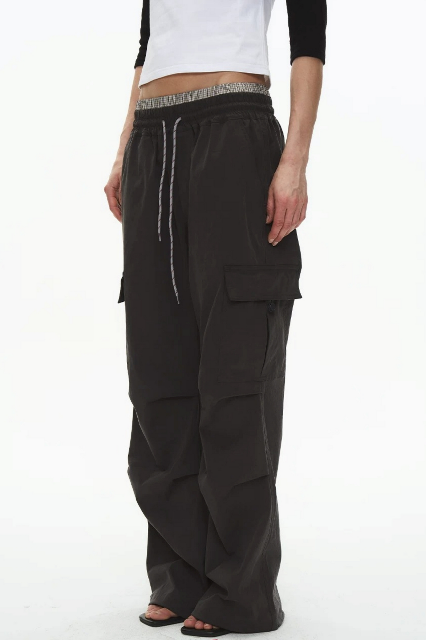 Plaid Pleated Workwear Pants