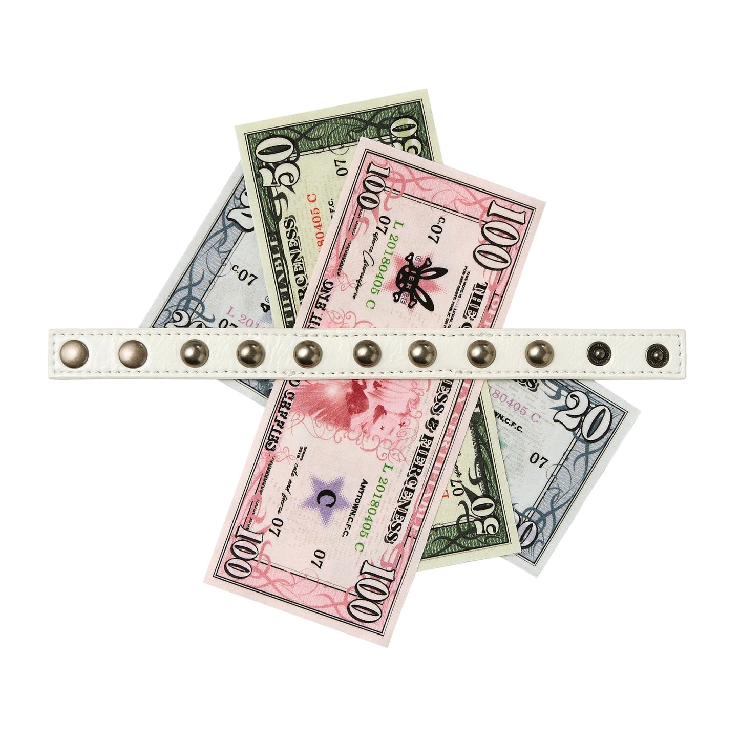 Printed Leather Coin Bracelet