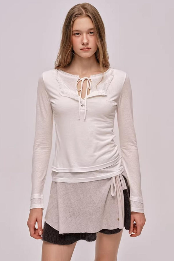 Layered Wave Lace Top