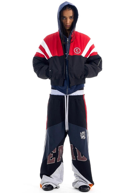 Contrast Cotton Bomber Jacket