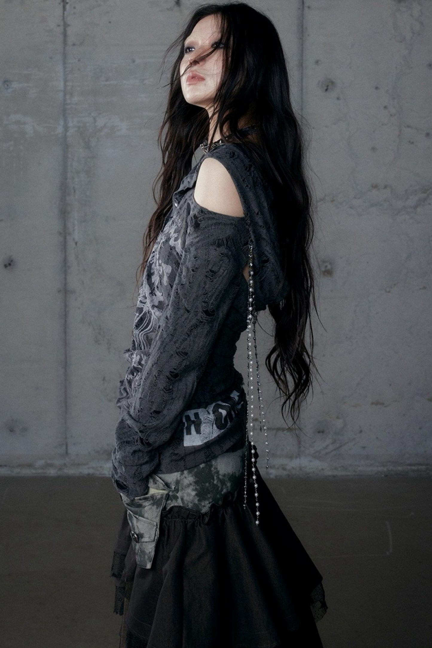 Vintage Punk Hooded Top