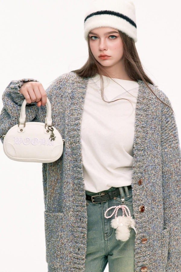 Classic Embroidery Mini Bowling Bag