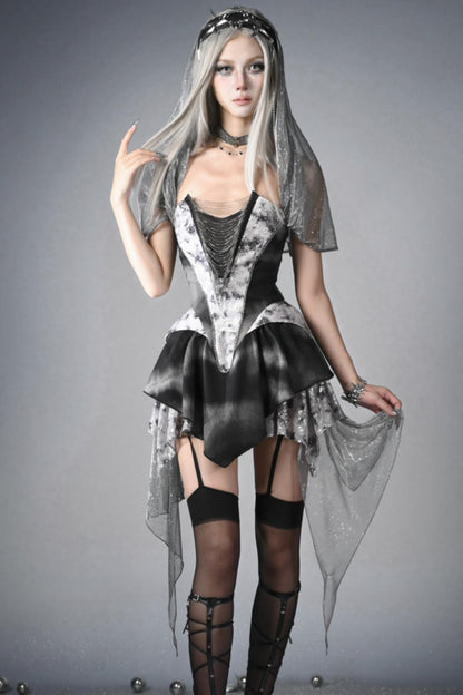 Futuristic Punk Hooded Dress