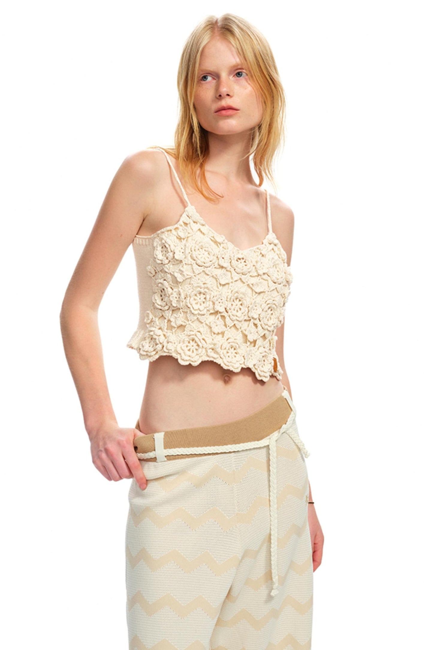 Jasmine Floral Crochet Camisole