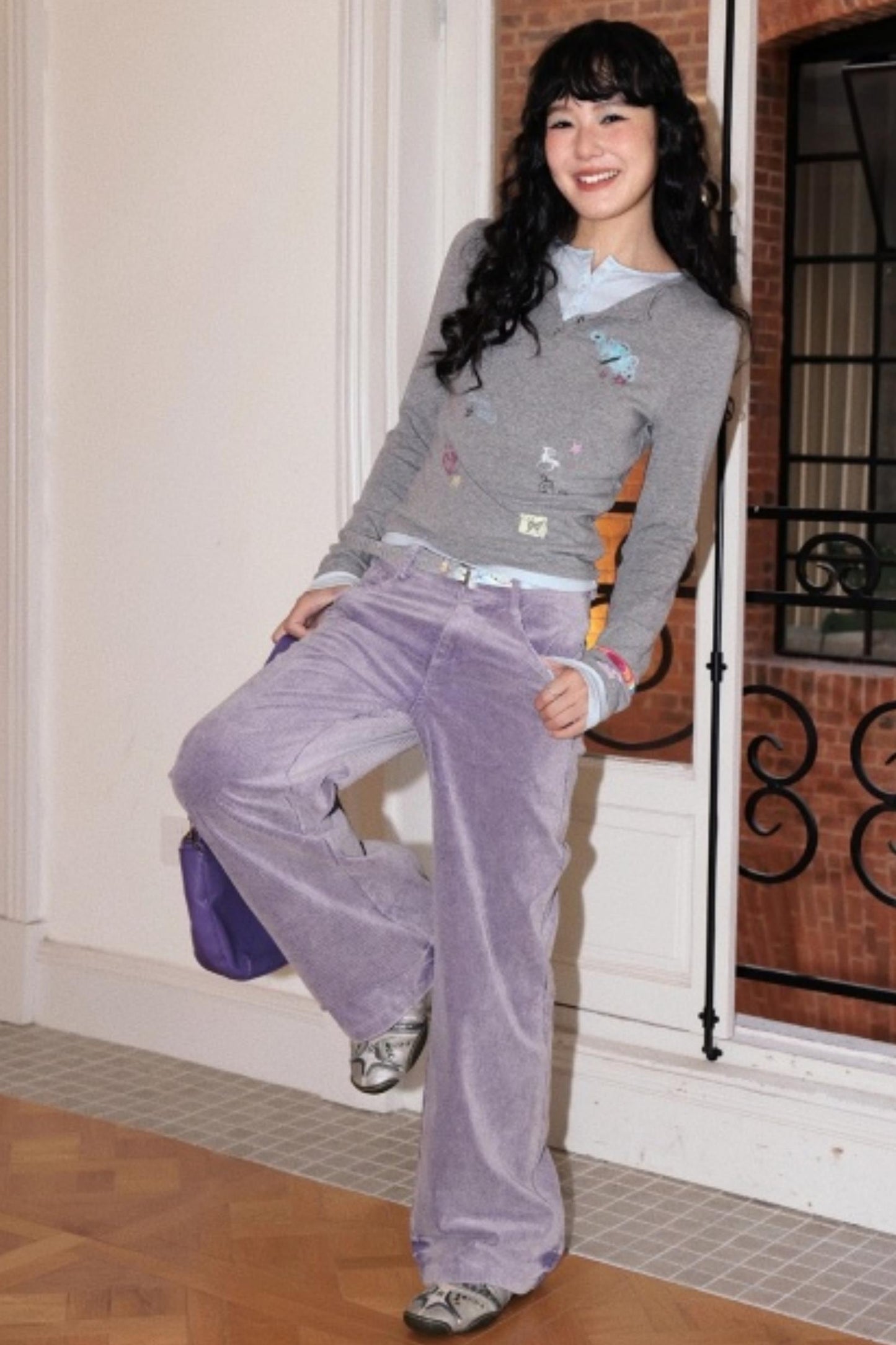 Crushed Sugar Slim-Fit Top