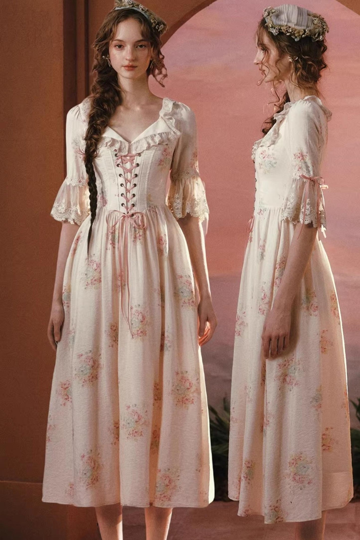 Pink Floral Dress