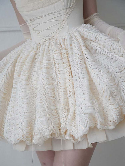 Niche Strap Princess Puff Dress