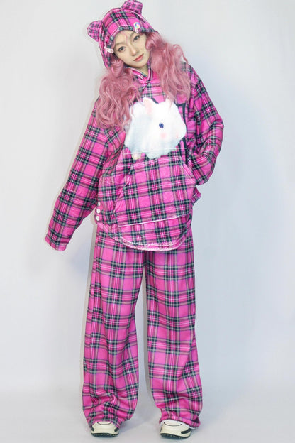 Pink Bunny Hooded Top