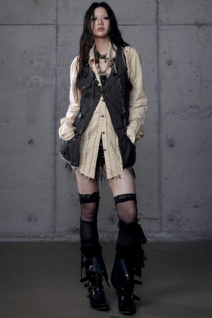 Workwear Waist Denim Vest