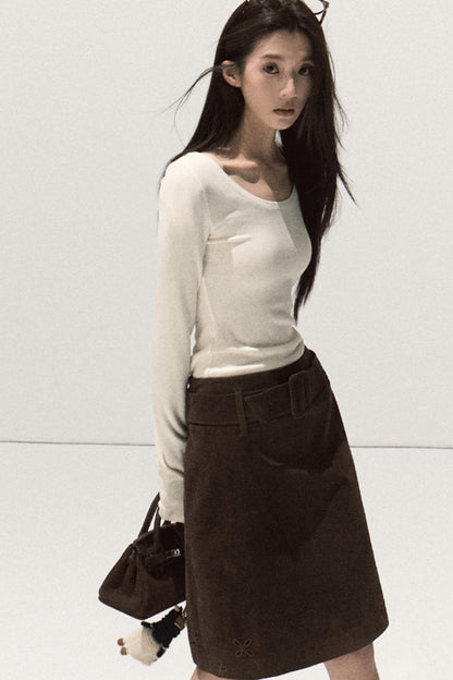 Wool Slim-Fit Lace Top