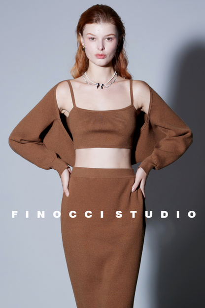 Minimalistisches Sling-Rock-Set aus Seiden-Lyocell