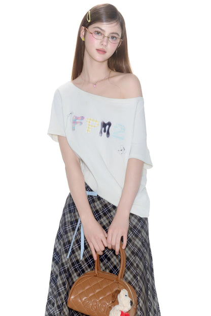 Embroidered College Tee