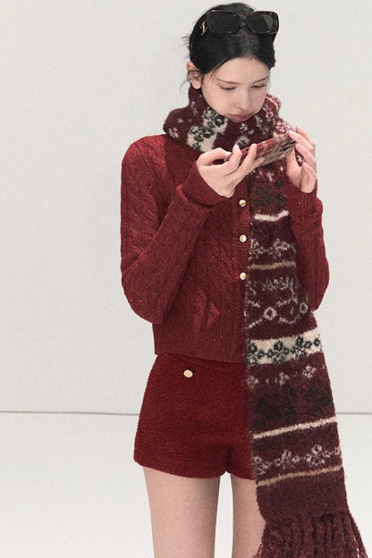 Handmade Wool Fair Isle Scarf