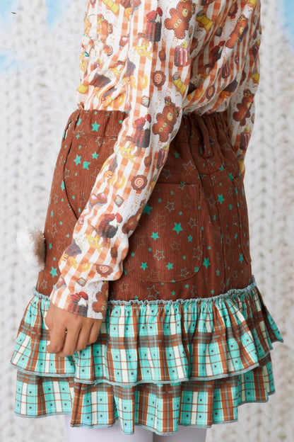 Corduroy Wings Autumn Skirt