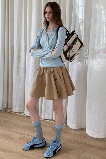 Drawstring A-line Aargo Skirt