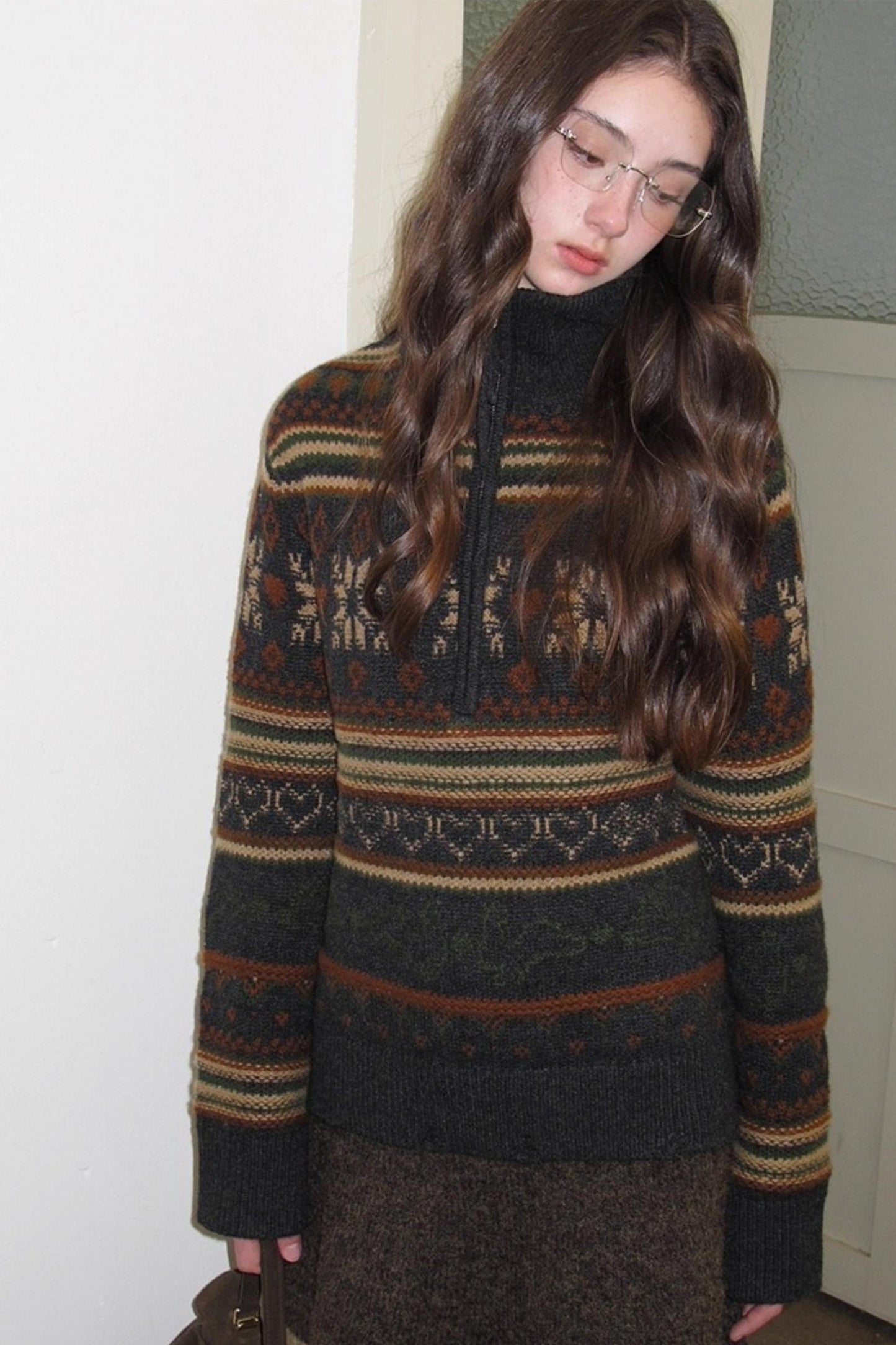 Fireplace Night Wool Sweater Set-Up