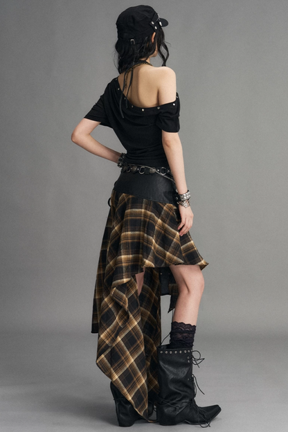 Punk Print Drop-Shoulder Top