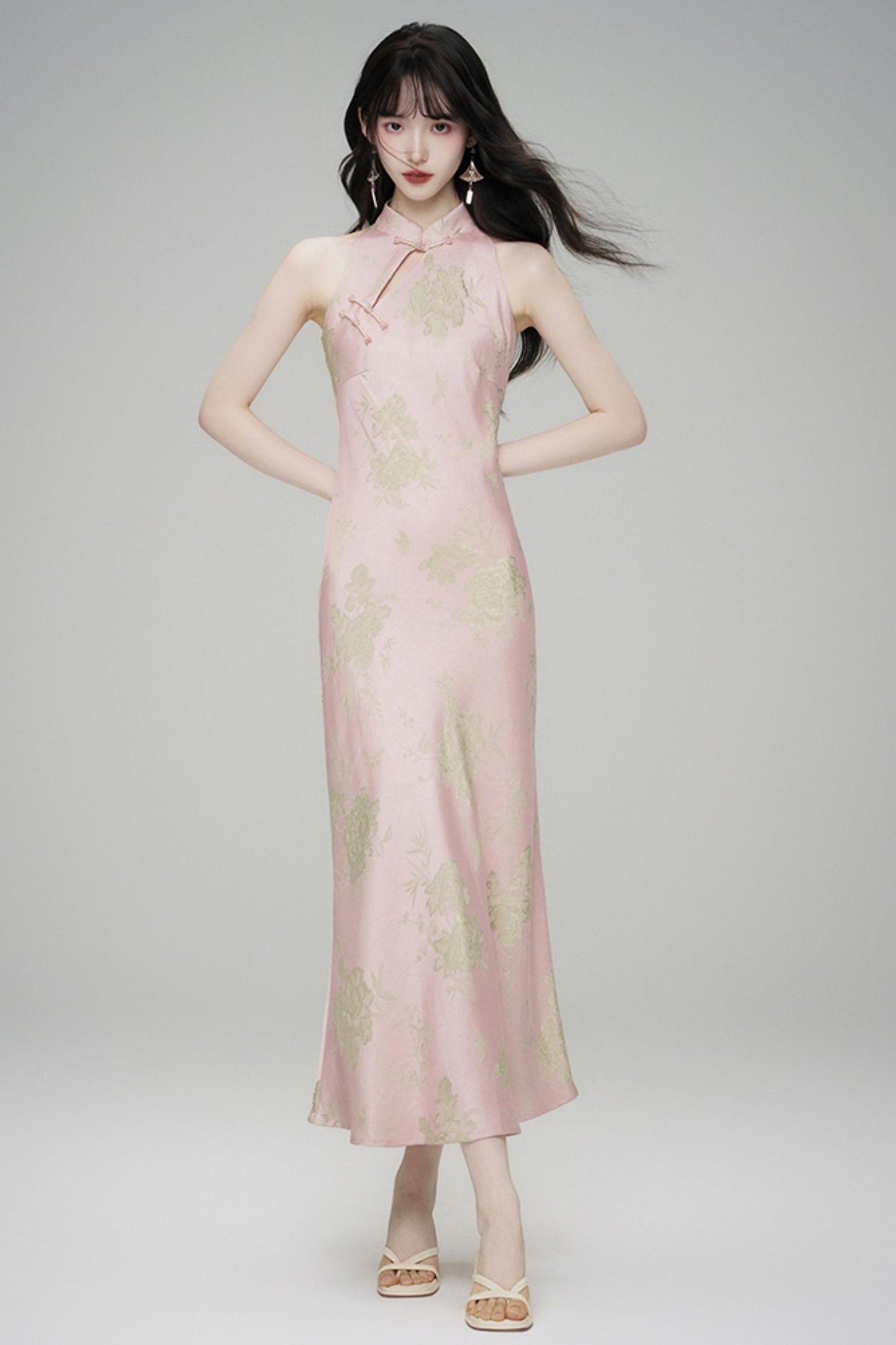 Chic Jacquard Slim Cheongsam Dress