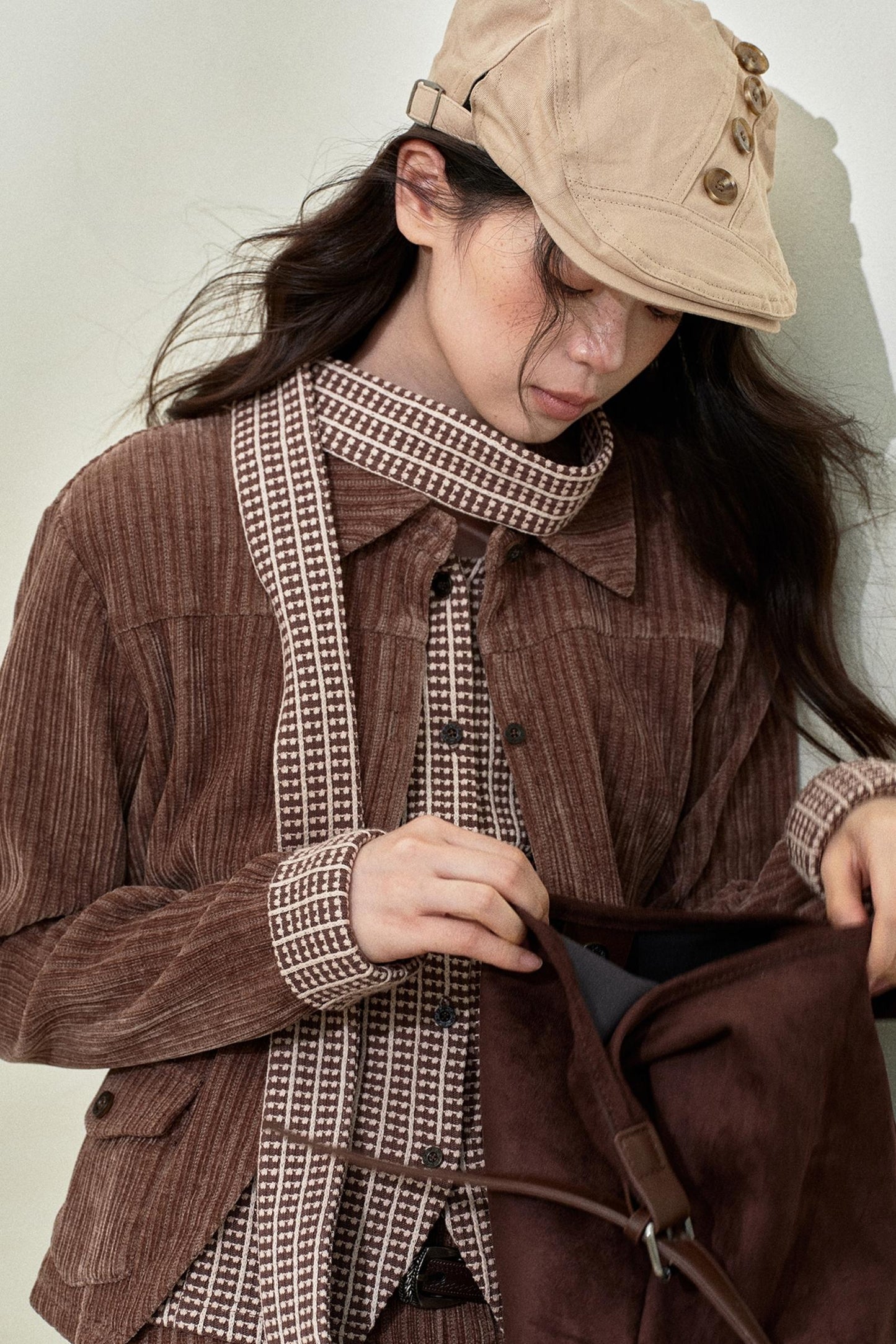 Vintage Fake Two-Piece Knitted Top Set-Up