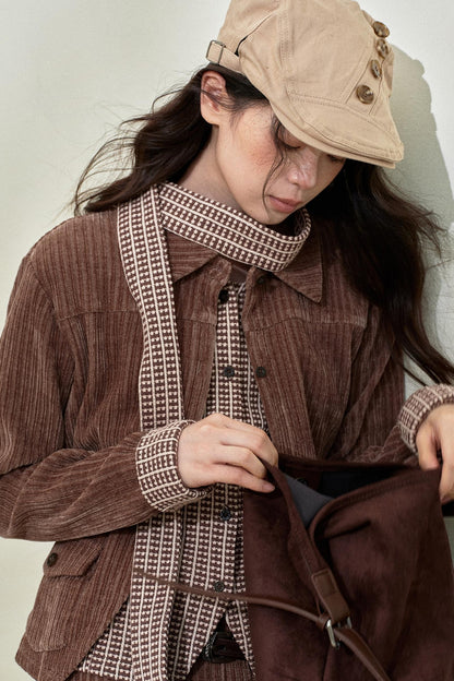 Vintage Fake Two-Piece Knitted Top Set-Up