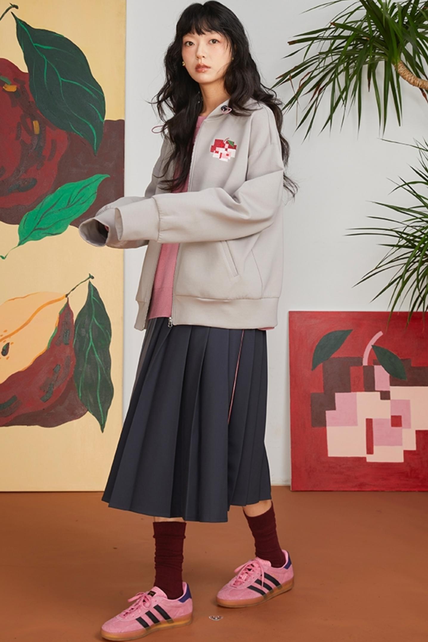 Retro Pixel Apple Hooded Top