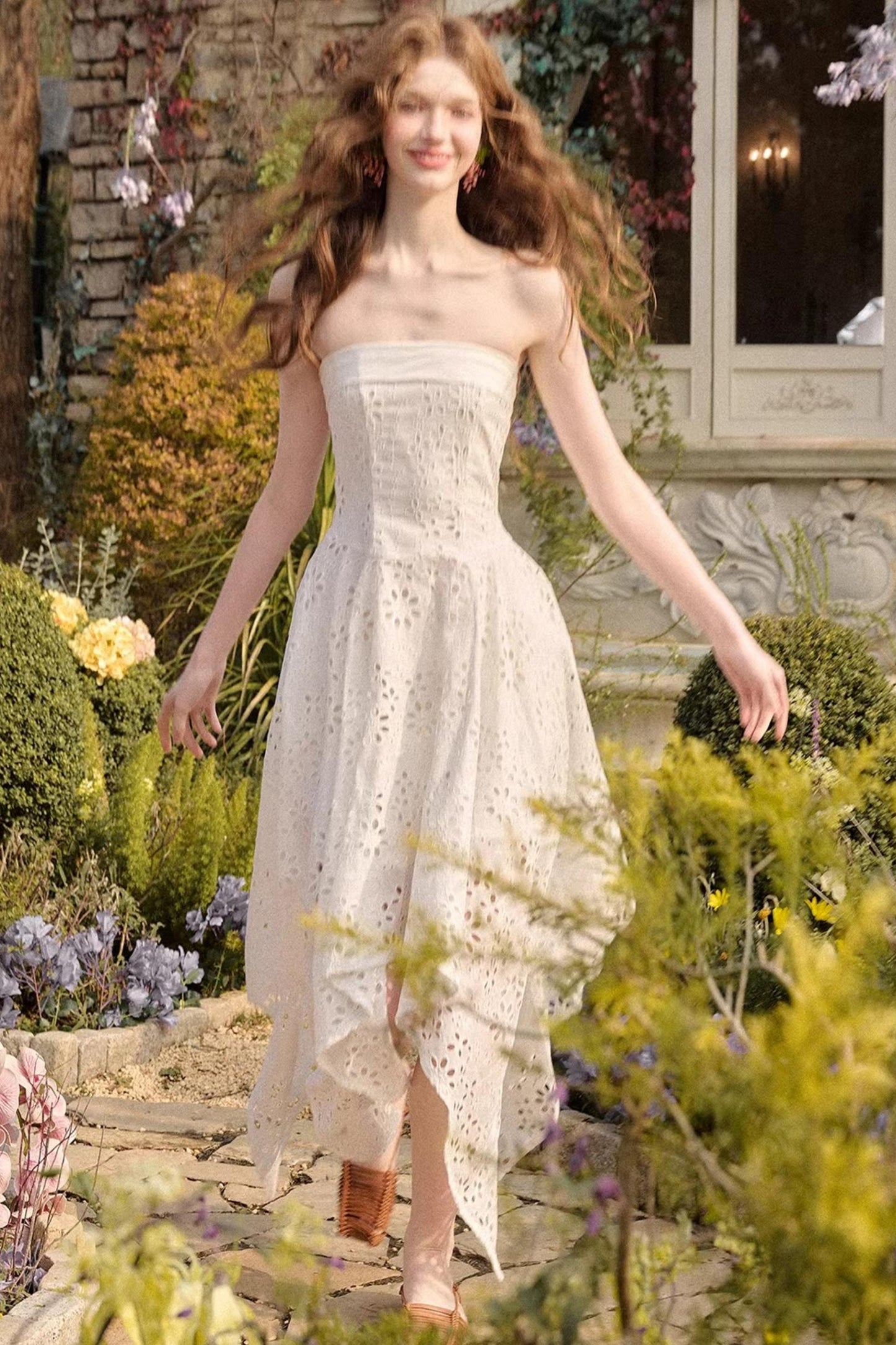 Milky Way Asymmetrical White Dress