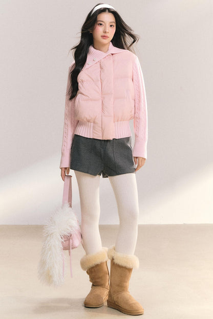 Slim Fit Twist Sleeve Coat