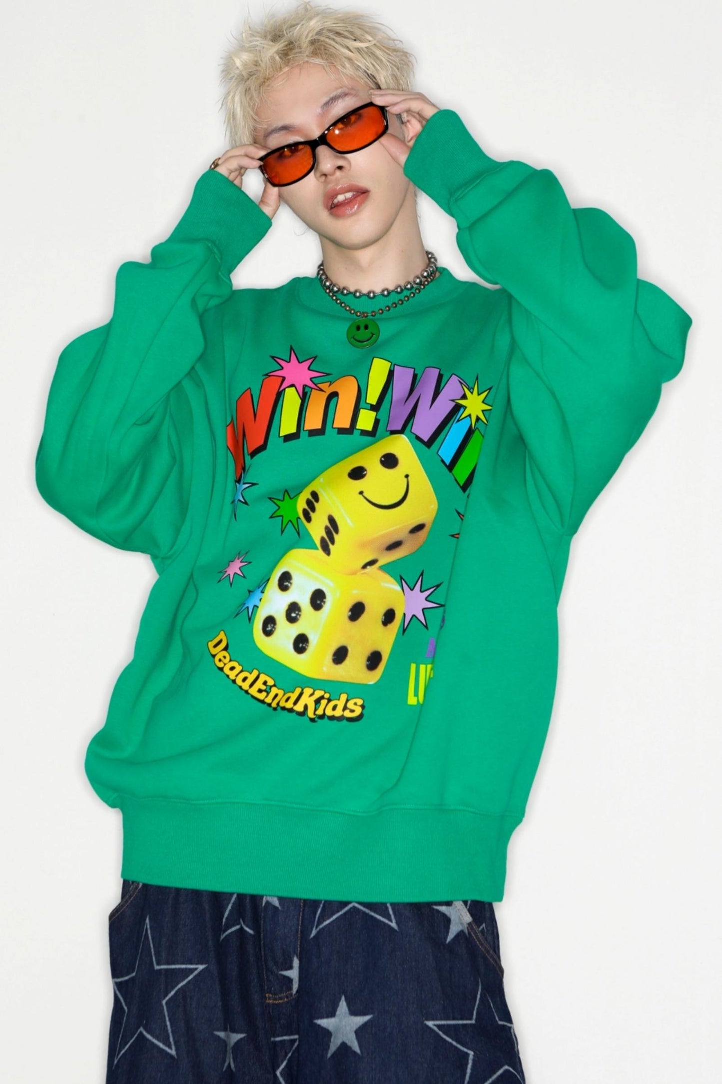 Smiley Dice Loose Sweat Top