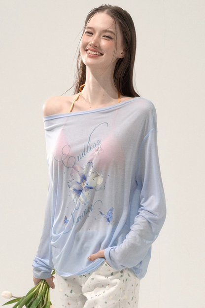 Asymmetrical Printed T-Shirt