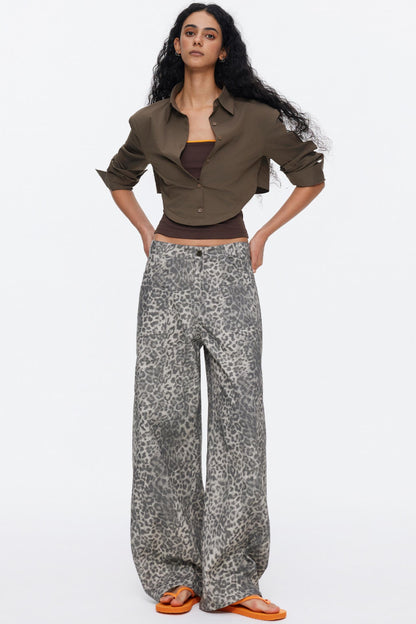Contrasting Color Oversized Shirt