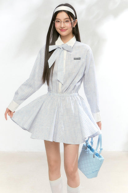 Autumn White Shirt Dress