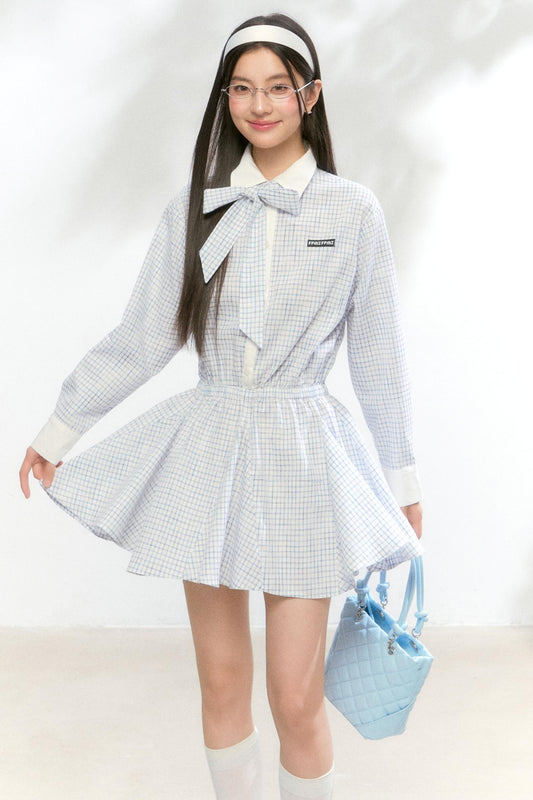 Autumn White Shirt Dress